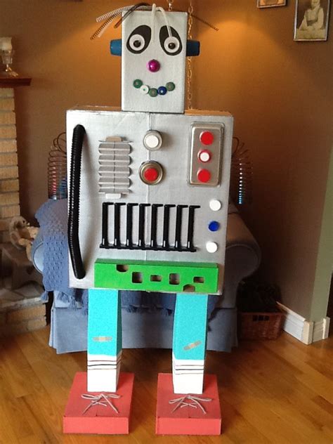 Robot Made From Cardboard Boxes Odds And Ends Slinky Arms Vbs 2017