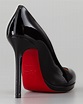 Christian louboutin Neofilo Patent Roundtoe Red Sole Pump in Black | Lyst