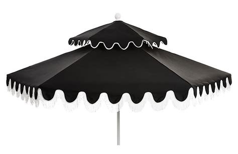 Daiana Two Tier Patio Umbrella Blackwhite 53900 Patio Umbrella