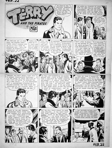 Caniff Milton Terry And The Pirates Sunday 2 22 42 In Stephen