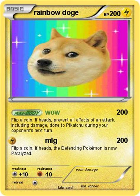 Pokémon Rainbow Doge 4 4 Wow My Pokemon Card