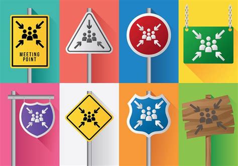 Free Meeting Point Icons Vector 134137 Vector Art At Vecteezy