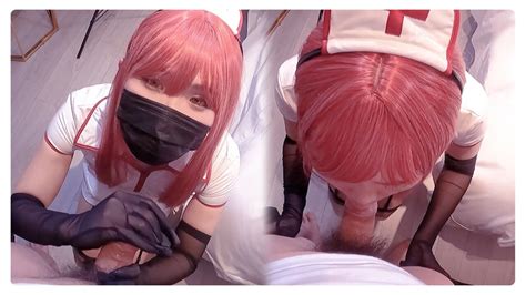 chainsaw man makima nurse cosplayer handjob blowjob japanese cosplay xhamster