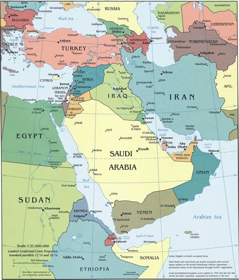 Printable Map Of Middle East Customize And Print