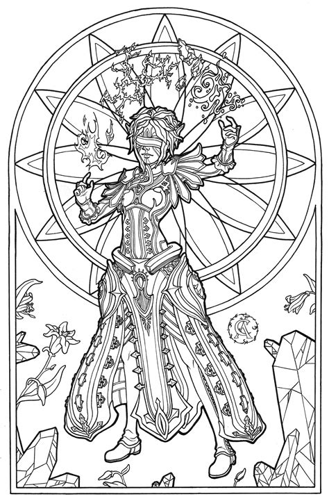 The Magician Myths And Legends Adult Coloring Pages