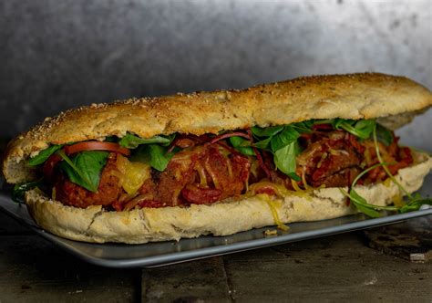 Meatball Sandwich With Homemade Subway Bread Dailyvegan