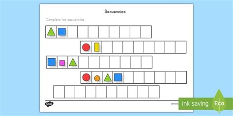 Ficha De Actividad Completar La Secuencia Teacher Made