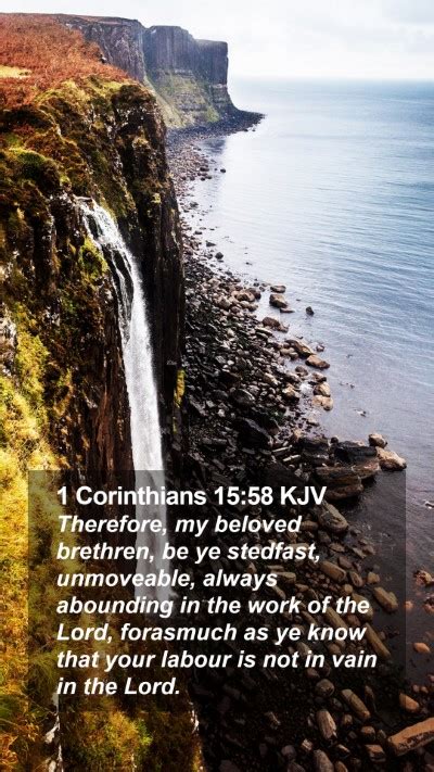 1 Corinthians 1558 Kjv Mobile Phone Wallpaper Therefore My Beloved