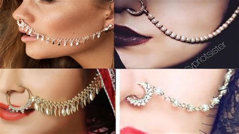 Latest Bridal Nose Pin Design With Chain 2019 Beautiful Nath Design Youtube