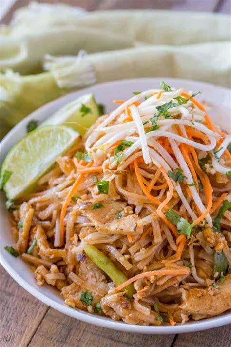 How to make thai food at homedon't miss a recipe! Easy Chicken Pad Thai with rice noodles, Scallions and ...