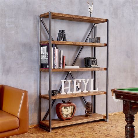 Freestanding Industrial Reclaimed Wood Shelving Unit By Heylinteriors