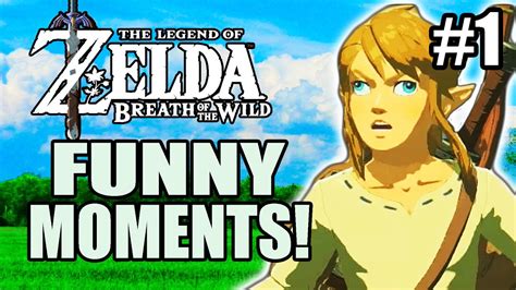 Zelda Breath Of The Wild Funny Moments Part 1 Biggest Noob Fails