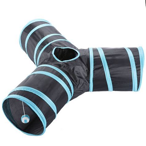 Co Z 3 Way Cat Rabbit Tunnel Tube Collapsible Crinkle Pet Tunnels Cats