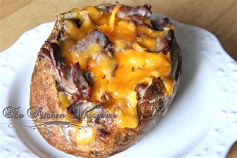 Cheesy Shaved Beef Stuffed Baked Potatoes Low Carb Recipes Beef