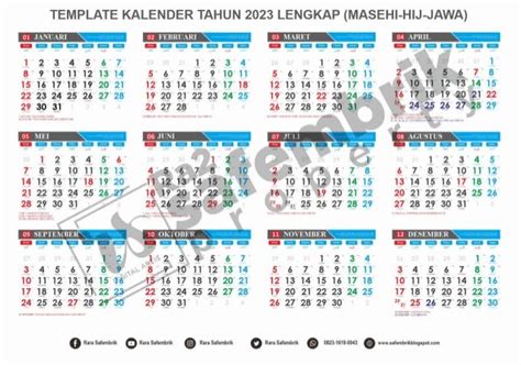 Mentahan Template Design Kalender 2023