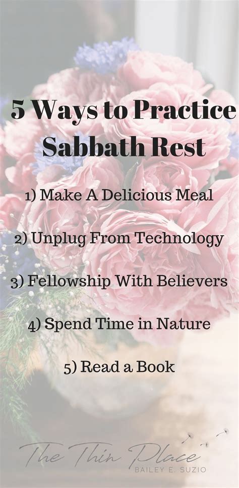 5 Unique Ways To Practice Sabbath Rest Sabbath Rest Sabbath Quotes