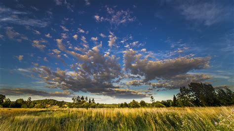 Free Images Field Countryside Sky Clouds