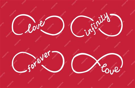 Premium Vector Infinity Symbols With Words Love Infinity Forever