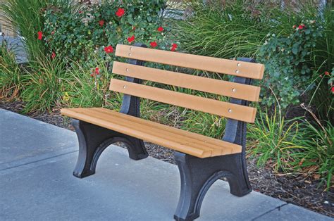 Comfort Park Bench With Back Recycled Plastic Kay Park Recreation