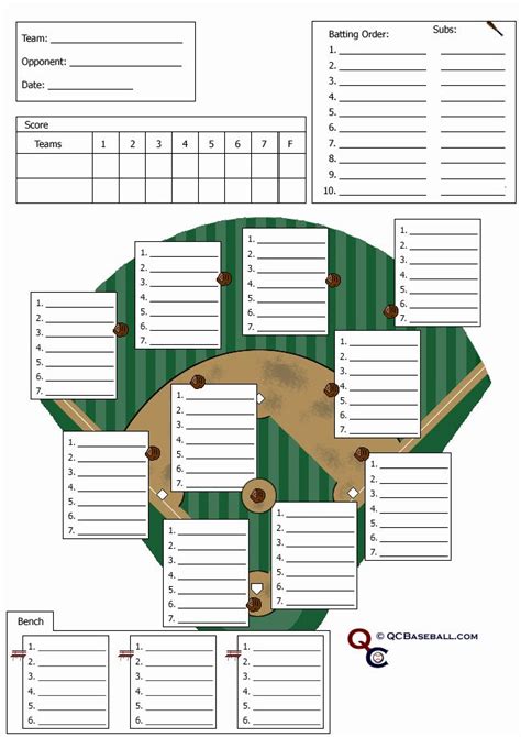 Printable Lineup Cards For Baseball Customize And Print