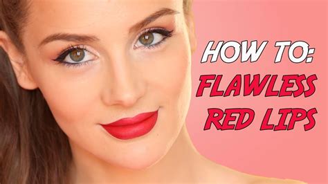 red lipstick tutorial how to apply red lipstick flawlessly perfect red lips peachy youtube