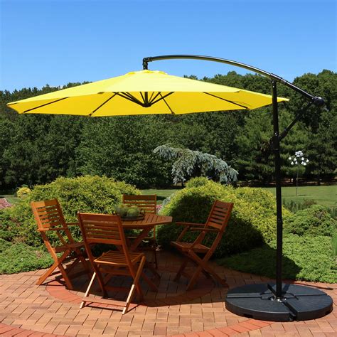 Sunnydaze Outdoor Cantilever Offset Patio Umbrella Outside Waterproof Polyester Shade Steel