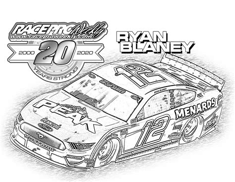 Fan Zone: Coloring Pages – Race Pro Weekly