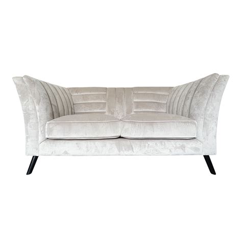 Jasper 2 Seater Oyster Velvet Ribbed Sofa Furniture Sofas And Armchairs Affordable Luxury