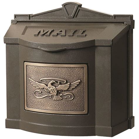 gaines manufacturing eagle accent wall mount mailbox bronze with antique bronze wm 5 the home