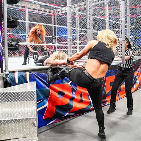 Becky Lynch Vs Trish Stratus And Zoey Stark Steel Cage Match