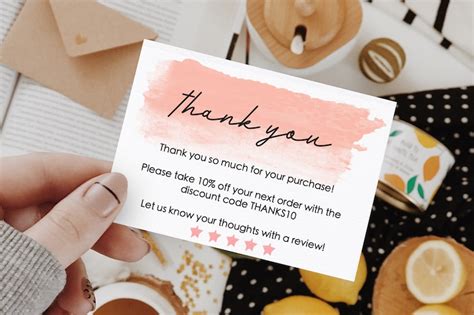 EDITABLE DIY Printable Thank You Note For Small Business Thank You