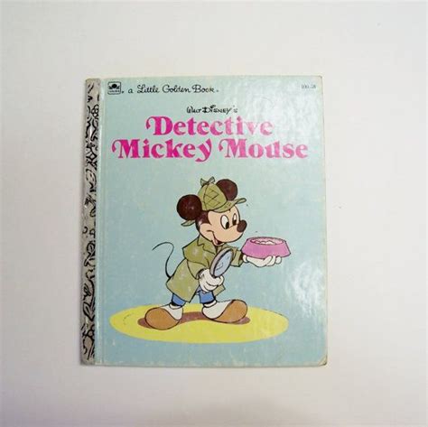 Walt Disneys Detective Mickey Mouse Little Etsy Little Golden