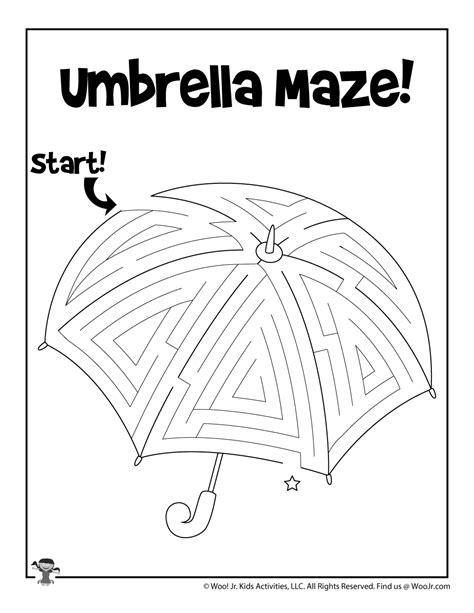 Umbrella Spring Maze Puzzle Woo Jr Kids Activities Childrens