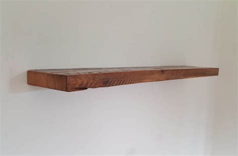Handmade Curved Wood Floating Shelf From Wooden Blocks Ledge Shelf