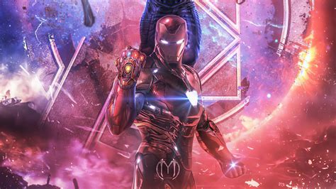 X Iron Man Infinity Gauntlet Stones Artwork X Resolution Hd K Wallpapers Images