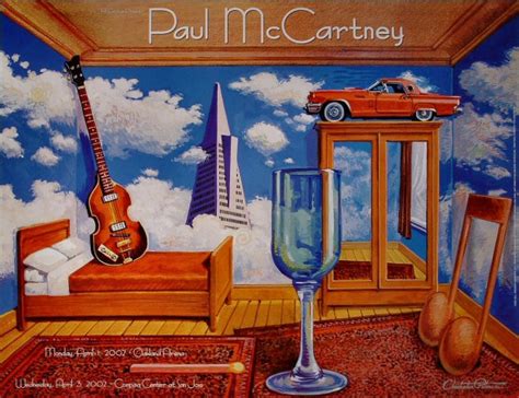 Paul Mccartney Vintage Concert Poster From Oakland Coliseum Arena Apr 1 2002 At Wolfgangs