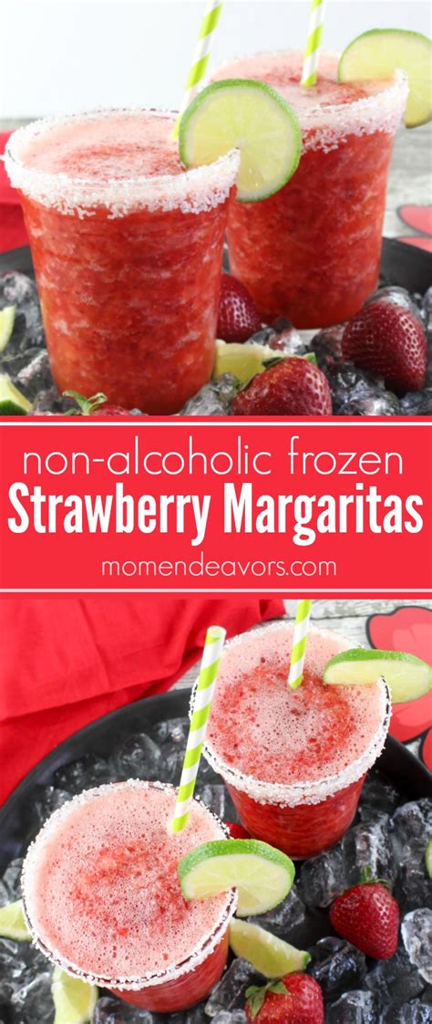 Non Alcoholic Frozen Strawberry Margarita
