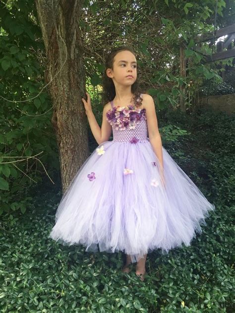 Lilac Couture Tulle Flower Girl Dress Lavender Junior