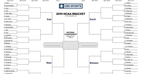 Blank March Madness Bracket Template Templates Example For Blank