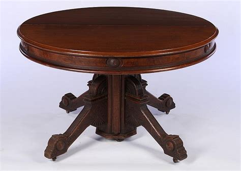 18211 victorian claw foot split pedestal banquet table w/6 leaves. VICTORIAN WALNUT SPLIT PEDESTAL DINING TABLE 1870