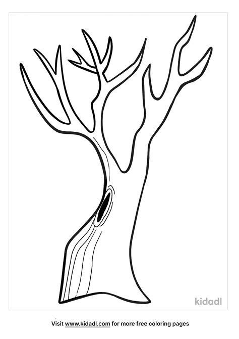 Free Bare Tree Coloring Page Coloring Page Printables Kidadl