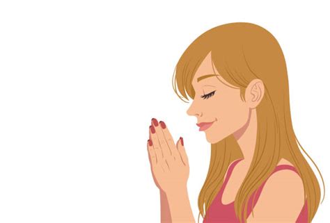 170 Praying Woman Profile Stock Illustrations Royalty Free Vector