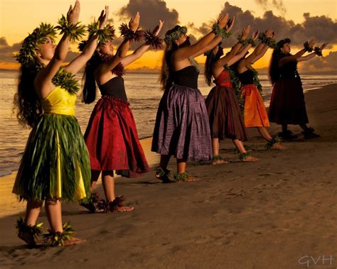 Graceful Hula Dancers On Kaanapali Beach Hula Dancers Hawaiian Hula