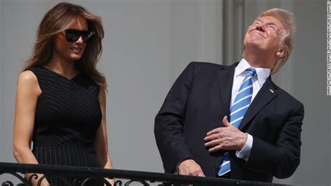 Yes Donald Trump Really Did Look Into The Sky During The Solar Eclipse Cnnpolitics
