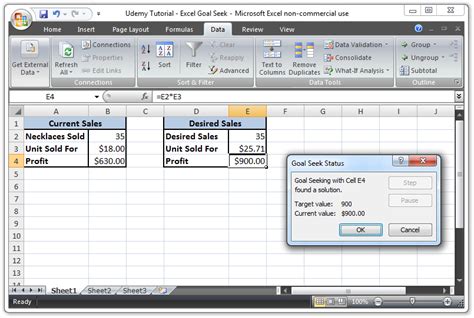 Excel Goal Seek What It Does And How To Use It Udemy Blog