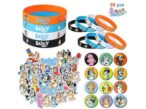 94 Pack Bluey Birthday Party Supplies Favors Ts Set Include Etsy