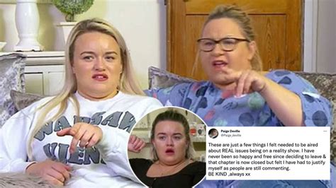 gogglebox s paige deville calls her mum ‘a disgrace after quitting show heart