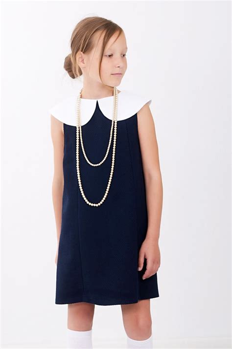 Girls Peter Pan Collar Dress Peter Pan Collar Dress Linen Clothes