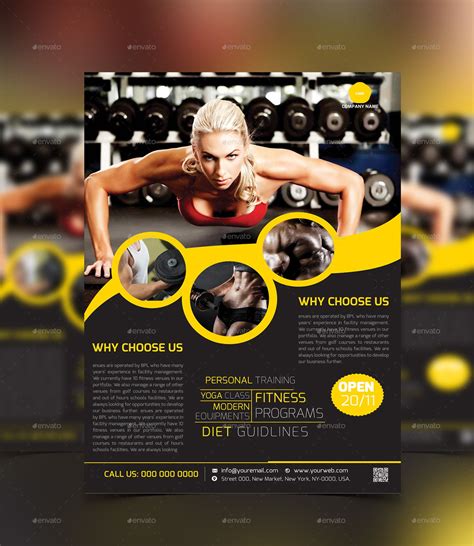 Fitnessgym Flyer Template Affiliate Gym Sponsored Fitness