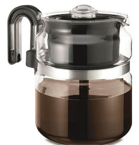 Coffee Maker Stove Top 8 Cup Thermal Moka Pot Glass Kitchen Percolator